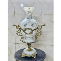 خرید، قیمت و مشخصات گلدان کاپی رو میزی پایه سنگی در دو رنگ آبرنگی_ هنرظریف