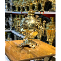 خرید، قیمت و مشخصات سماور زغالی برنجی، 7 لیتر مدل ویکتور، ورق سوپر سنگین ارزان و باکیفیت _ هنرظریف