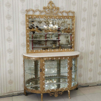 خرید، قیمت و مشخصات آینه کنسول برنزی مدل خورشیدی، شیک و مدرن_ هنرظریف