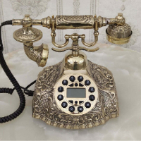 خرید، قیمت و مشخصات تلفن رومیزی برنزی مدل کلاسیک گرد، با قیمت مناسب_ هنرظریف