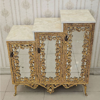 خرید، قیمت و مشخصات جاکفشی برنزی مدل سه درب با آبکاری فورتیک، با کیفیت عالی_ هنرظریف