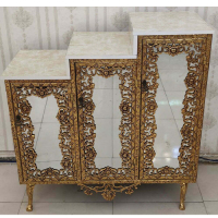 خرید، قیمت و مشخصات جاکفشی برنزی مدل گل رز سه درب با آبکاری، با قیمت مناسب_ هنرظریف