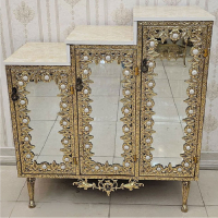 خرید، قیمت و مشخصات جاکفشی برنزی مدل خورشیدی برگی سه درب، با قیمت مناسب_ هنرظریف