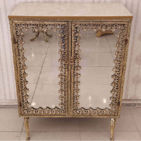 جاکفشی برنزی پایه بلند مدل حاشیه گل