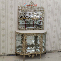 خرید، قیمت و مشخصات آینه کنسول برنزی مدل گل سرخ، سنگین و پرکار، با قیمت مناسب_ هنرظریف