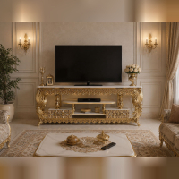 خرید، قیمت و مشخصات میز تلویزیون 160 طاووسی، جنس آلیاژ، جدید و ساده_ هنرظریف