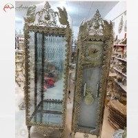 خرید آنلاین، ساعت ایستاده برنزی به همراه ویترین مدل سیمرغ و رنگ ثابت با گارانتی، شکیل و متفاوت، با قیمت عالی | هنرظریف