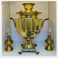 خرید آنلاین، سماور ذغالی برنجی 12 ضلعی، سنگین وزن در طرح روسی و دارای مهر روسی با کیفیت عالی، بدون تغییر رنگ، با قیمت عالی | هنرظریف