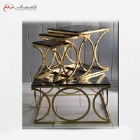 خرید آنلاین، جلو مبلی با بدنه از جنس برنز و رویه سنگی مشکی رنگ و مدرن، با کیفت درجه یک، به قیمت تولیدی | هنرظریف