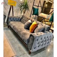 خرید آنلاین، مبلمان  اسپرت 7 نفره با چوب راش و فلز، فوم HR ضخیم و رنگبندی پارچه با سلیقه مشتری، با دوام، زیر قیمت بازار | هنرظریف