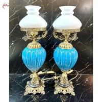 خرید، آباژور های سرامیکی فیروزه ای رنگ با طیف رنگی، زیر قیمت بازار | هنرظریف