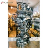 خرید آنلاین، سماور 25 لیتری گازی استیل کد 114 با کیفیت عالی در رنگبندی کروم و طلایی با ضخامت بالا، بسیار درخشان، زیر قیمت بازار | هنرظریف