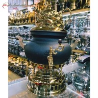 خرید آنلاین، سماور سه کاره گازی برنجی  کد 116 زیر کابینتی با روکش نسوز و پیلوت دار همراه با ترموکوبل استاندارد، دارای ضمانت، زیر قیمت بازار | هنرظریف