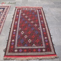 خرید آنلاین، گلیم دستبافت قوچان کد 39842 در طرح قابی، بافت بسیار با دوام با رنگ زمینه و حاشیه الوان، با قیمت مناسب | هنرظریف