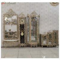 خرید آنلاین، ست چهار پارچه طرح گل سرخ برنزی، سنگین وزن، ظریف کاری شده با گارانتی، زیر قیمت بازار | هنرظریف