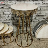 خرید آنلاین، میز پذیرایی و تشریفات در طرح شکیل گل آفتاب گردان از جنس برنز با ارتفاع 93 سانت همراه گارانتی، زیر قیمت بازار | هنرظریف