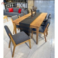 خرید آنلاین، ست مبلمان 7 نفره همراه با ناهار خوری 8 نفره با چوب راش ترکیبی اسپرت و کلاسیک، دارای تنوع رنگی، زیر قیمت بازار | هنرظریف