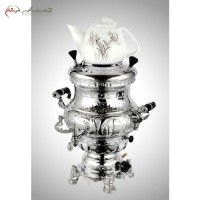 خرید آنلاین، سماور گازی سه کاره آبکاری شده 6 لیتری با قلم سنتی، از جنس برنج همراه با ضمانت نامه، با قیمت عالی | هنرظریف