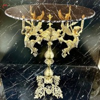 خرید آنلاین، میز خاطره گرد با طرح چهار فرشته و پایه هایی با طرح گل یاس، فوق العاده زیبا، قیمت مناسب | هنرظریف