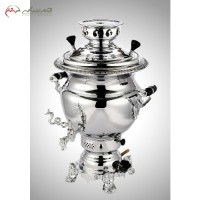 خرید آنلاین، سماور برنجی 7 لیتری جولیا لبه دار با آبکاری کروم و نیکل، کالیته نسوز، با قیمت مناسب | هنرظریف