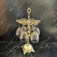 خرید آنلاین، استند (پایه) گیلاس خوری کریستالی اعلاء با طرح ملکه کوچک 6 نفره، بسیار خاص، زیر قیمت بازار | هنرظریف