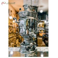 خرید آنلاین، سماور گازی برنجی 25 لیتری با ورق ضخیم و روکش کروم در انواع رنگ های آنتیک، دارای ضمانت، سنگین وزن، زیر قیمت بازار | هنرظریف