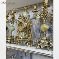 خرید آنلاین، ست ساعت شمعدان  برنزی کنت ، رنگ بدنه برنزی سیاه قلم، سنگ خوش رنگ اعلاء، ضمانت رنگ، زیر قیمت بازار | هنرظریف