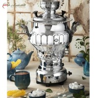 خرید آنلاین، سماور استیل گازی 6 لیتری کد 115 در طرح نگار با ورق ضخیم استیل داری پیلوت و دسته های نسوز و با دوام دارای ضمانت، زیر قیمت بازار | هنرظریف