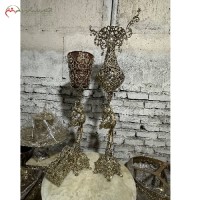 خرید آنلاین، ست پر نقش و نگار برنزی گلدان سطل و جا دستمال کاغذی طرح پرنس، با ظرافت طراحی، زیر قیمت بازار | هنرظریف