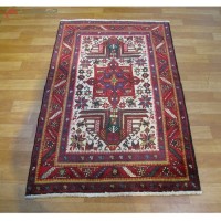 خرید آنلاین، فرش دستبافت قرجه کد 39481 بافته شده با نخ اعلاء، طرح ترنج و لچک، پر نقش و نگار، با قیمت مناسب | هنرظریف