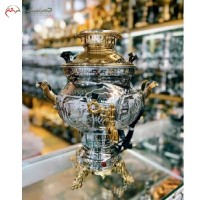 خرید آنلاین، سماور 6 لیتری برقی برنجی ورق 0.8 میل کد 116 قلم زنی شده، در دو رنگ با روکش کروم و ضمانت یک ساله، زیر قیمت بازار | هنرظریف