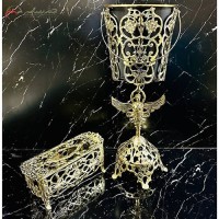 خرید، سطل و جا دستمالی بزرگ از جنس برنز، طرح فوق العاده زیبا، زیر قیمت بازار | هنرظریف