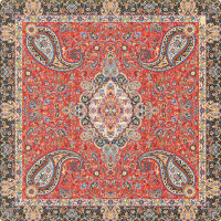 خرید، قیمت و مشخصات رومیزی ترمه یک در یک سالار قرمز، مدل 602، قیمت مناسب و با کیفیت _ هنرظریف