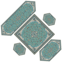 خرید، قیمت و مشخصات سری پنج تکه شاه عباسی فیروزه‌ای 618 ارزان و با کیفیت _ هنرظریف