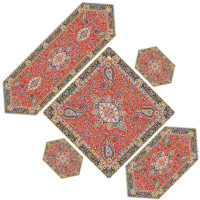 خرید، قیمت و مشخصات سری پنج تکه ترمه سالار قرمز مدل 602، زیبا و با کیفیت _ هنرظریف