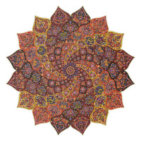 خرید، قیمت و مشخصات ترمه رومیزی قطر یک آبادیس سنتی، قیمت مناسب و با کیفیت _ هنرظریف