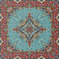 خرید، قیمت و مشخصات رومیزی یک در یک سورنا فیروزهای مدل 1218 ارزان و با کیفیت _ هنرظریف